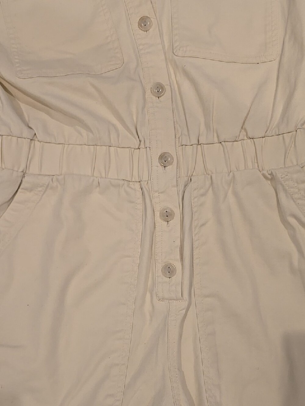 NWOT Universal Thread Cream Short-Sleeve Utility Jumpsuit - Picture 4 of 11